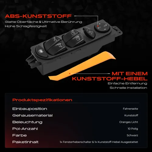 Schalter, Fensterheber fahrerseitig Frankberg 5481FB0007787 Bild Schalter, Fensterheber fahrerseitig Frankberg 5481FB0007787