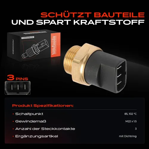 Temperaturschalter, Kühlerlüfter Frankberg 5481FB0007989 Bild Temperaturschalter, Kühlerlüfter Frankberg 5481FB0007989