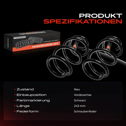 Fahrwerksfeder Vorderachse Frankberg 5481FB0008428 Bild Fahrwerksfeder Vorderachse Frankberg 5481FB0008428