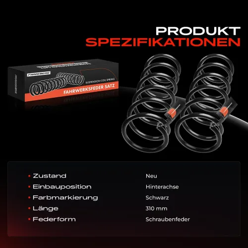 Fahrwerksfeder Hinterachse Frankberg 5481FB0008513 Bild Fahrwerksfeder Hinterachse Frankberg 5481FB0008513