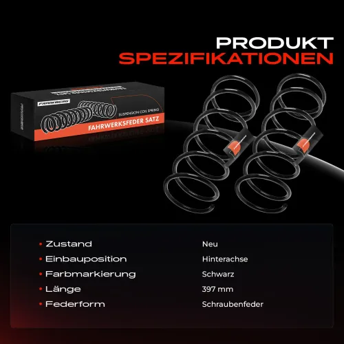 Fahrwerksfeder Hinterachse Frankberg 5481FB0008515 Bild Fahrwerksfeder Hinterachse Frankberg 5481FB0008515