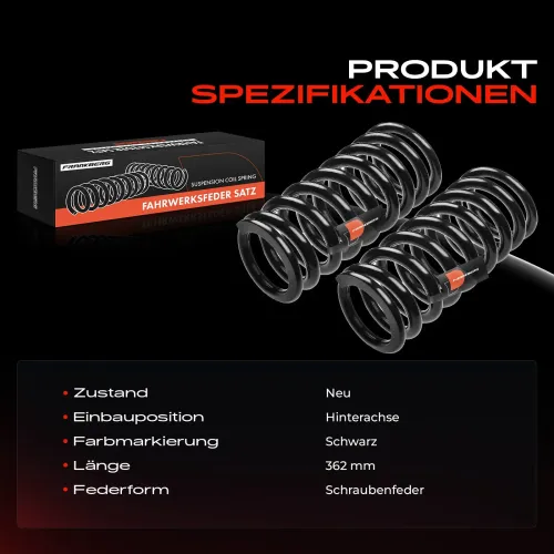 Fahrwerksfeder Hinterachse Frankberg 5481FB0008881 Bild Fahrwerksfeder Hinterachse Frankberg 5481FB0008881