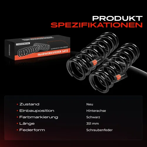 Fahrwerksfeder Hinterachse Frankberg 5481FB0008882 Bild Fahrwerksfeder Hinterachse Frankberg 5481FB0008882