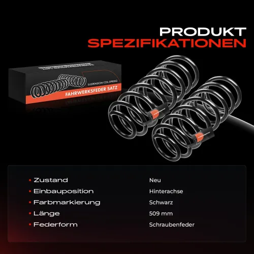 Fahrwerksfeder Hinterachse Frankberg 5481FB0008894 Bild Fahrwerksfeder Hinterachse Frankberg 5481FB0008894