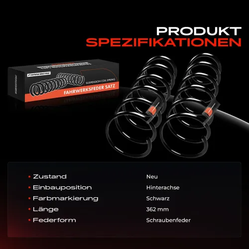 Fahrwerksfeder Hinterachse Frankberg 5481FB0009183 Bild Fahrwerksfeder Hinterachse Frankberg 5481FB0009183