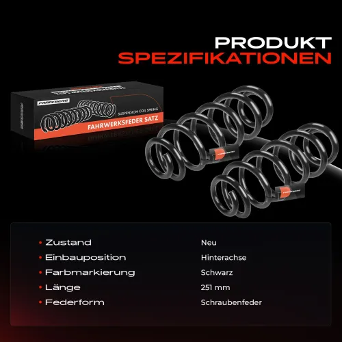 Fahrwerksfeder Hinterachse Frankberg 5481FB0009388 Bild Fahrwerksfeder Hinterachse Frankberg 5481FB0009388
