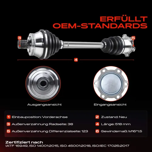 Antriebswelle Vorderachse Frankberg 5481FB0009470 Bild Antriebswelle Vorderachse Frankberg 5481FB0009470
