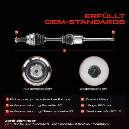 Antriebswelle Vorderachse rechts Frankberg 5481FB0009489 Bild Antriebswelle Vorderachse rechts Frankberg 5481FB0009489