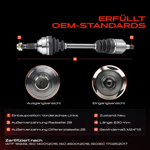 Antriebswelle Vorderachse links Frankberg 5481FB0009498 Bild Antriebswelle Vorderachse links Frankberg 5481FB0009498