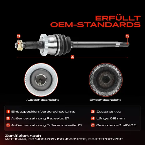 Antriebswelle Vorderachse links Frankberg 5481FB0009599 Bild Antriebswelle Vorderachse links Frankberg 5481FB0009599