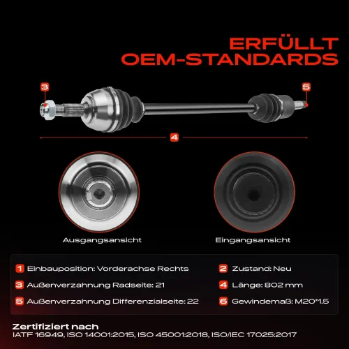 Antriebswelle Vorderachse rechts Frankberg 5481FB0009637 Bild Antriebswelle Vorderachse rechts Frankberg 5481FB0009637