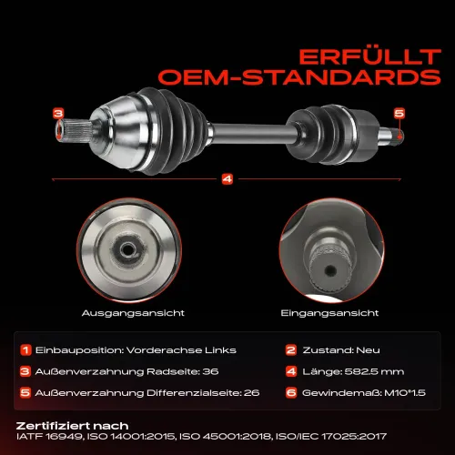 Antriebswelle Vorderachse links vorne links Frankberg 5481FB0009657 Bild Antriebswelle Vorderachse links vorne links Frankberg 5481FB0009657