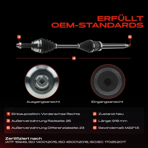 Antriebswelle Vorderachse rechts Frankberg 5481FB0009659 Bild Antriebswelle Vorderachse rechts Frankberg 5481FB0009659