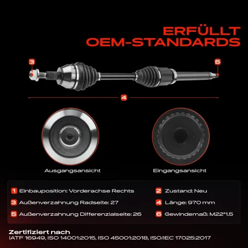 Antriebswelle Vorderachse rechts Frankberg 5481FB0009669 Bild Antriebswelle Vorderachse rechts Frankberg 5481FB0009669