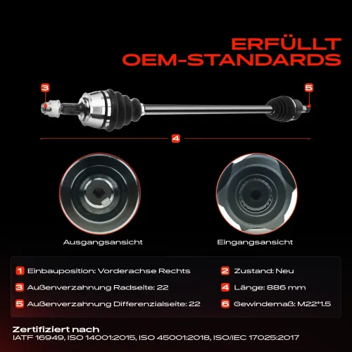 Antriebswelle Vorderachse rechts Frankberg 5481FB0009674 Bild Antriebswelle Vorderachse rechts Frankberg 5481FB0009674