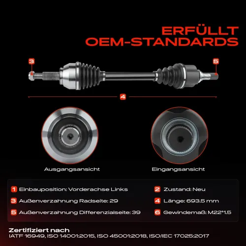Antriebswelle Vorderachse links Frankberg 5481FB0009724 Bild Antriebswelle Vorderachse links Frankberg 5481FB0009724