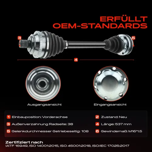 Antriebswelle Vorderachse Frankberg 5481FB0009784 Bild Antriebswelle Vorderachse Frankberg 5481FB0009784