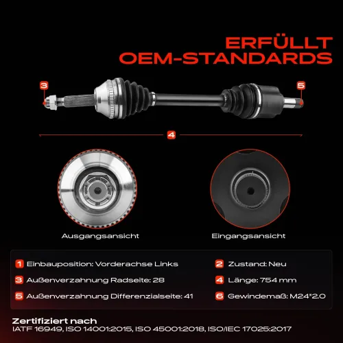 Antriebswelle Vorderachse links Frankberg 5481FB0009813 Bild Antriebswelle Vorderachse links Frankberg 5481FB0009813