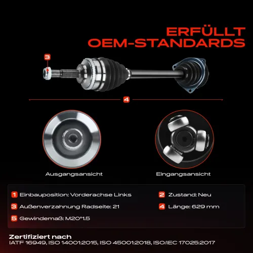 Antriebswelle Vorderachse links Frankberg 5481FB0009832 Bild Antriebswelle Vorderachse links Frankberg 5481FB0009832