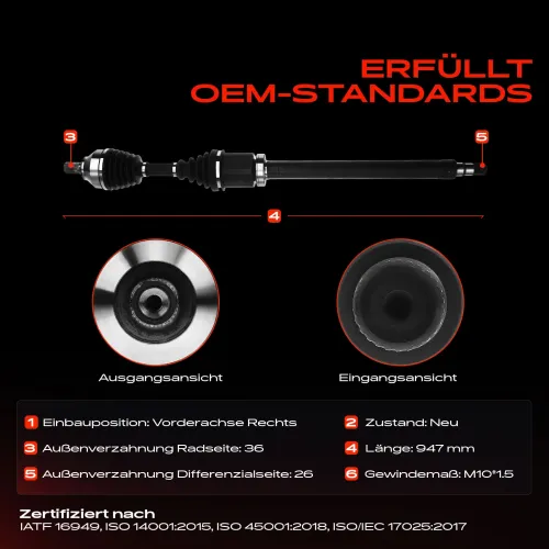 Antriebswelle Vorderachse rechts Frankberg 5481FB0009835 Bild Antriebswelle Vorderachse rechts Frankberg 5481FB0009835