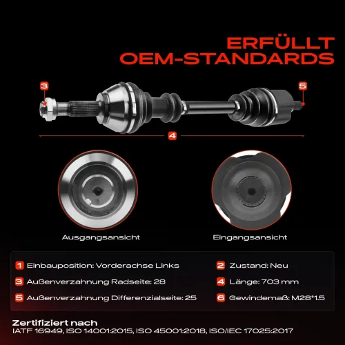 Antriebswelle Vorderachse links Frankberg 5481FB0009868 Bild Antriebswelle Vorderachse links Frankberg 5481FB0009868