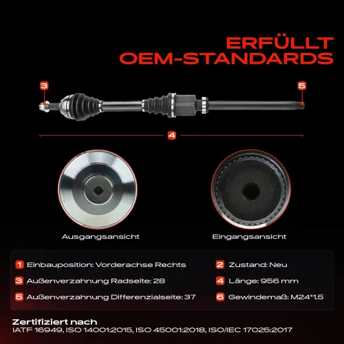 Antriebswelle Vorderachse rechts Frankberg 5481FB0009888 Bild Antriebswelle Vorderachse rechts Frankberg 5481FB0009888
