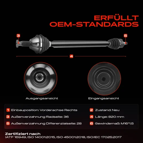 Antriebswelle Vorderachse rechts Frankberg 5481FB0009899 Bild Antriebswelle Vorderachse rechts Frankberg 5481FB0009899