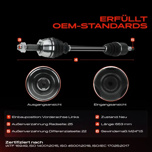 Antriebswelle Vorderachse links Frankberg 5481FB0009901 Bild Antriebswelle Vorderachse links Frankberg 5481FB0009901