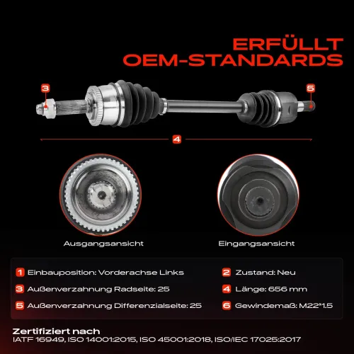 Antriebswelle Vorderachse links Frankberg 5481FB0009919 Bild Antriebswelle Vorderachse links Frankberg 5481FB0009919