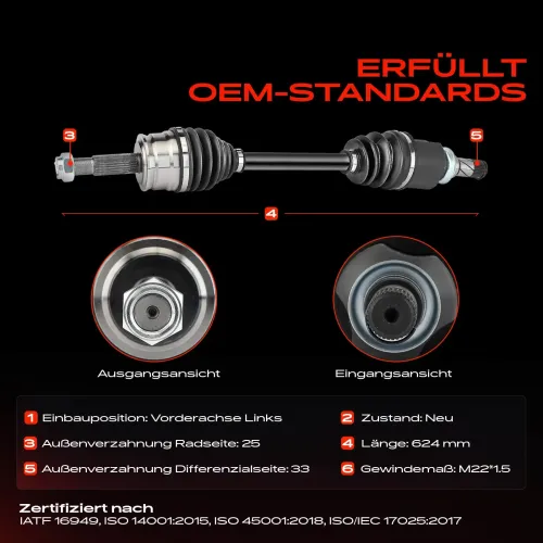 Antriebswelle Vorderachse links Frankberg 5481FB0009929 Bild Antriebswelle Vorderachse links Frankberg 5481FB0009929