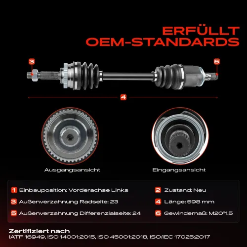 Antriebswelle Vorderachse links Frankberg 5481FB0009935 Bild Antriebswelle Vorderachse links Frankberg 5481FB0009935