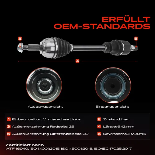 Antriebswelle Vorderachse links Frankberg 5481FB0009948 Bild Antriebswelle Vorderachse links Frankberg 5481FB0009948