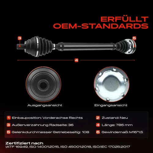Antriebswelle Vorderachse rechts Frankberg 5481FB0009987 Bild Antriebswelle Vorderachse rechts Frankberg 5481FB0009987