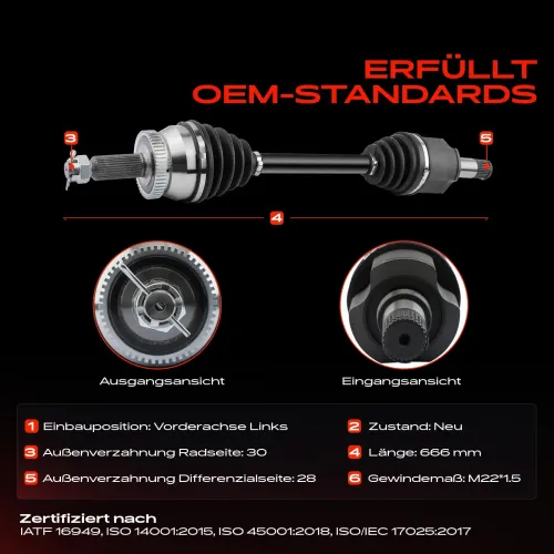 Antriebswelle Vorderachse links Frankberg 5481FB0010019 Bild Antriebswelle Vorderachse links Frankberg 5481FB0010019