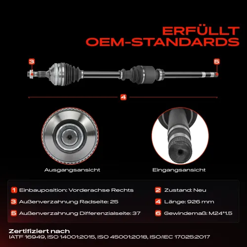 Antriebswelle Vorderachse rechts Frankberg 5481FB0010045 Bild Antriebswelle Vorderachse rechts Frankberg 5481FB0010045
