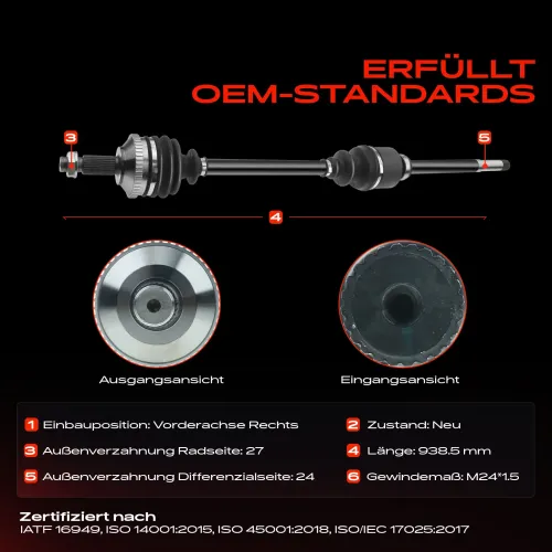Antriebswelle Vorderachse rechts Frankberg 5481FB0010046 Bild Antriebswelle Vorderachse rechts Frankberg 5481FB0010046