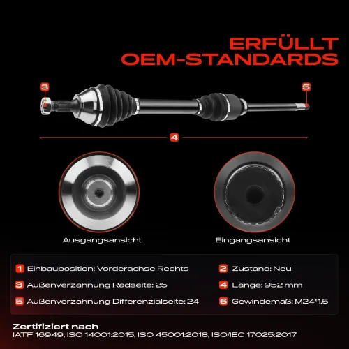 Antriebswelle Vorderachse rechts Vorderachse rechts Frankberg 5481FB0010059 Bild Antriebswelle Vorderachse rechts Vorderachse rechts Frankberg 5481FB0010059