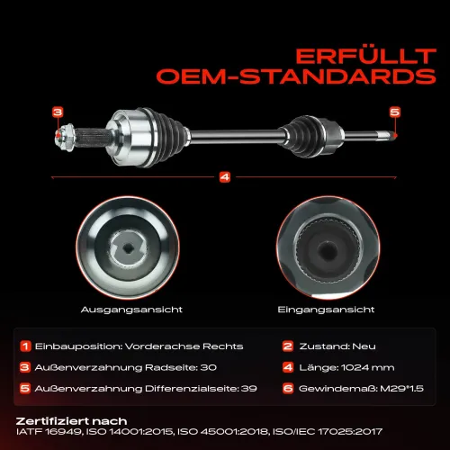 Antriebswelle Vorderachse rechts Frankberg 5481FB0010074 Bild Antriebswelle Vorderachse rechts Frankberg 5481FB0010074