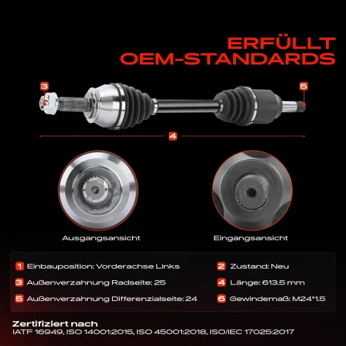 Antriebswelle Vorderachse links Frankberg 5481FB0010120 Bild Antriebswelle Vorderachse links Frankberg 5481FB0010120