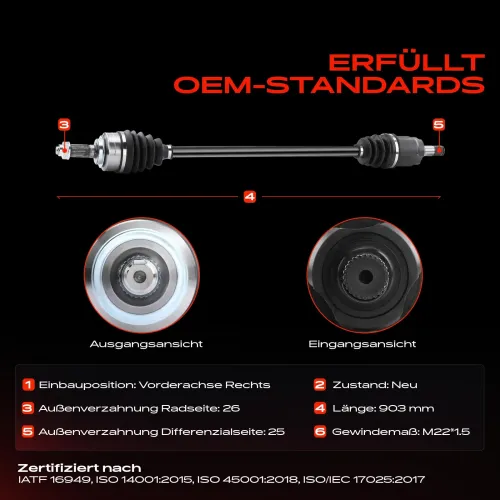 Antriebswelle Vorderachse rechts Frankberg 5481FB0010128 Bild Antriebswelle Vorderachse rechts Frankberg 5481FB0010128