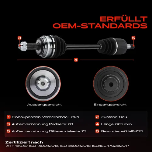 Antriebswelle Vorderachse links Frankberg 5481FB0010131 Bild Antriebswelle Vorderachse links Frankberg 5481FB0010131