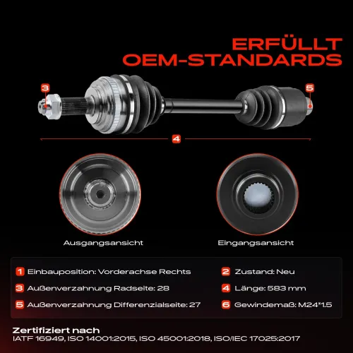 Antriebswelle Vorderachse rechts Frankberg 5481FB0010132 Bild Antriebswelle Vorderachse rechts Frankberg 5481FB0010132