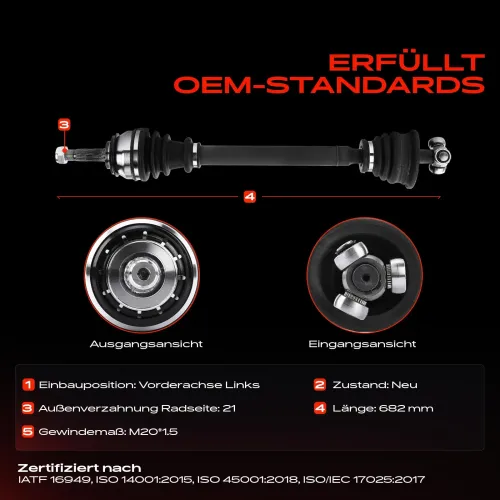 Antriebswelle Vorderachse links Frankberg 5481FB0010153 Bild Antriebswelle Vorderachse links Frankberg 5481FB0010153