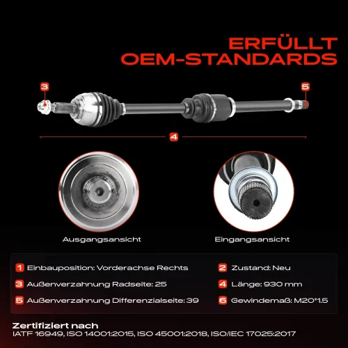 Antriebswelle Vorderachse rechts Frankberg 5481FB0010154 Bild Antriebswelle Vorderachse rechts Frankberg 5481FB0010154