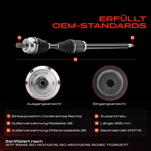 Antriebswelle Vorderachse rechts vorne rechts Frankberg 5481FB0010189 Bild Antriebswelle Vorderachse rechts vorne rechts Frankberg 5481FB0010189