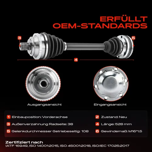 Antriebswelle Vorderachse Frankberg 5481FB0010201 Bild Antriebswelle Vorderachse Frankberg 5481FB0010201