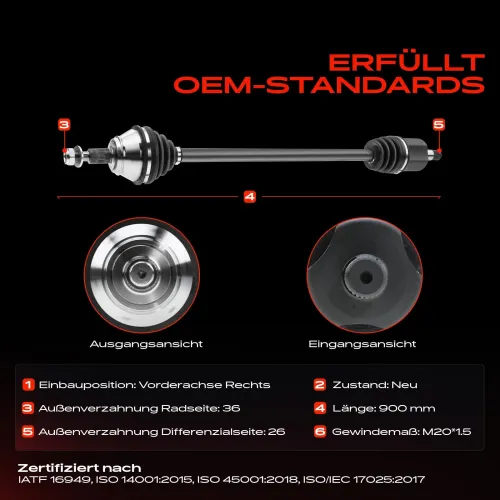Antriebswelle Vorderachse rechts Vorderachse rechts Frankberg 5481FB0010218 Bild Antriebswelle Vorderachse rechts Vorderachse rechts Frankberg 5481FB0010218