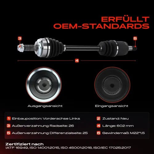 Antriebswelle Vorderachse links Frankberg 5481FB0010224 Bild Antriebswelle Vorderachse links Frankberg 5481FB0010224