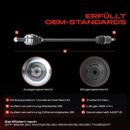 Antriebswelle Vorderachse rechts Frankberg 5481FB0010233 Bild Antriebswelle Vorderachse rechts Frankberg 5481FB0010233