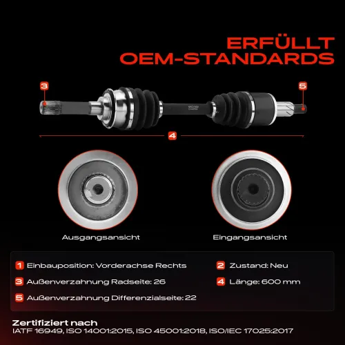 Antriebswelle Vorderachse rechts Frankberg 5481FB0010234 Bild Antriebswelle Vorderachse rechts Frankberg 5481FB0010234